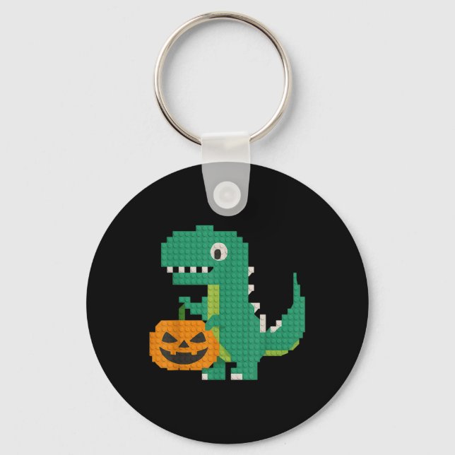 Llavero Halloween Dinosaur Pumpkin Master Builder Block Br (Anverso)