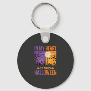 Llavero Halloween En Mi Corazón Cementerio Espeluznante