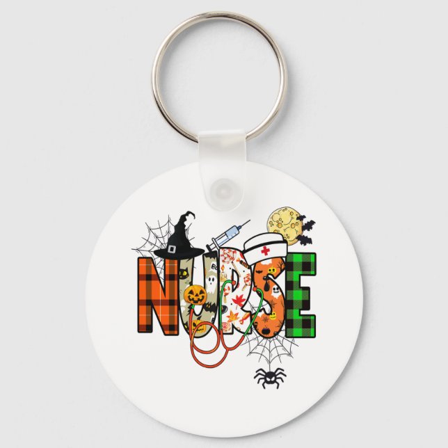 Llavero Halloween Enfermera Sticker (Anverso)