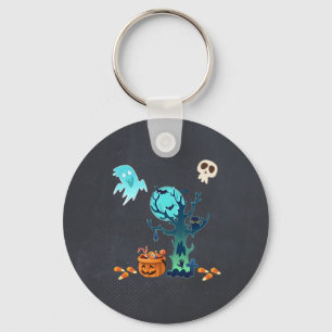 Llavero Halloween Espeluznante Fantasmas Murciélagos Calav