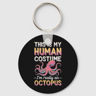Llavero Halloween Este es mi disfraz humano, en realidad s