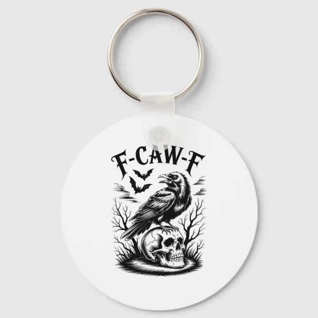 Llavero Halloween F-Caw-F Bird Crow Women Men Trendy Casua (Anverso)