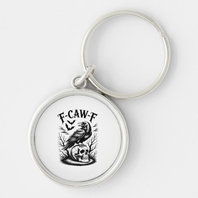 Llavero Halloween F-Caw-F Bird Crow Women Men Trendy Casua (Frente)