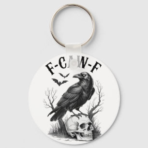 Llavero Halloween F Caw F Black Bird F-caw-f Crow Women Me