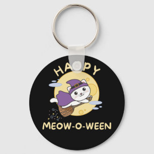 Llavero Halloween Feliz Gato Keychain de Meow-o-ween