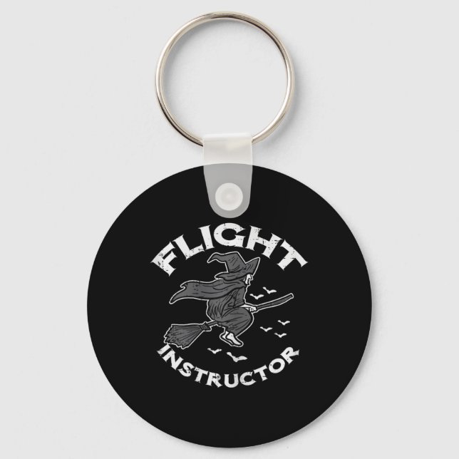 Llavero Halloween Flight Instructor Witch Funny Costume Wo (Anverso)