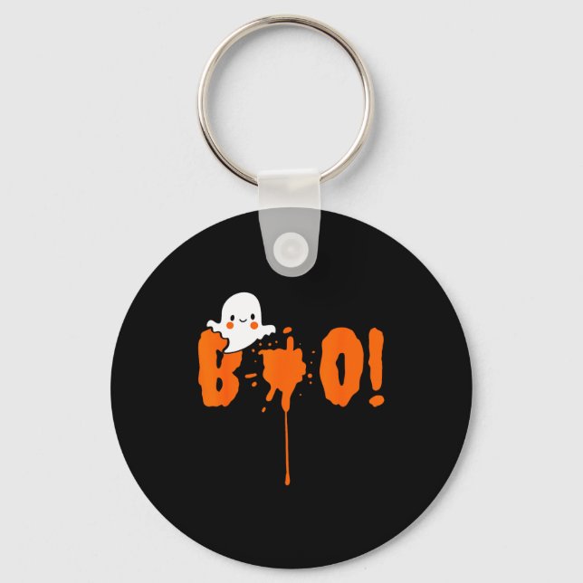 Llavero Halloween Funny Cute Ghost Boo! Design Gift  (Anverso)