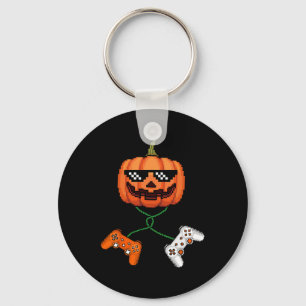 Llavero Halloween Gamer Pumpkin Jack O Lantern Video Gamer
