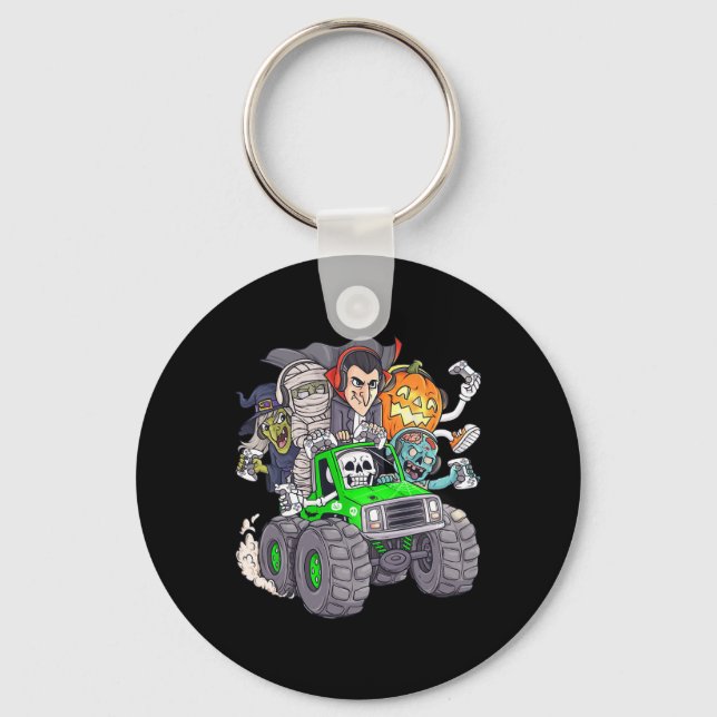 Llavero Halloween Gamer Skeleton Zombie Monster Camión Boy (Anverso)