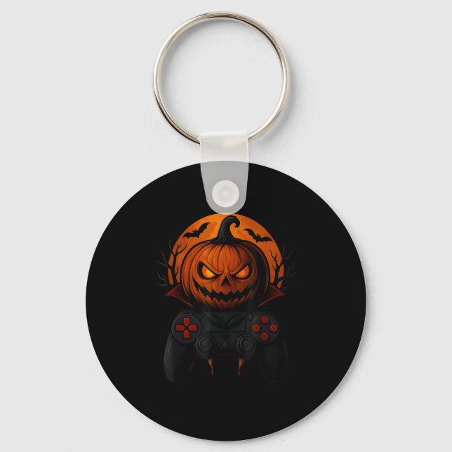 Llavero Halloween Gaming Controller Soky Pumpkin Gamer Boy (Anverso)