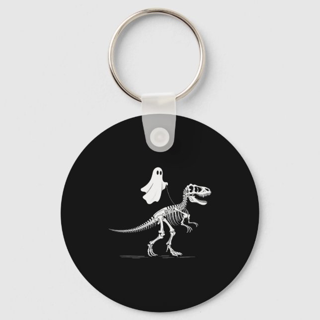 Llavero Halloween Ghost Walking Dinosaur Skeleton T Rex Fu (Anverso)