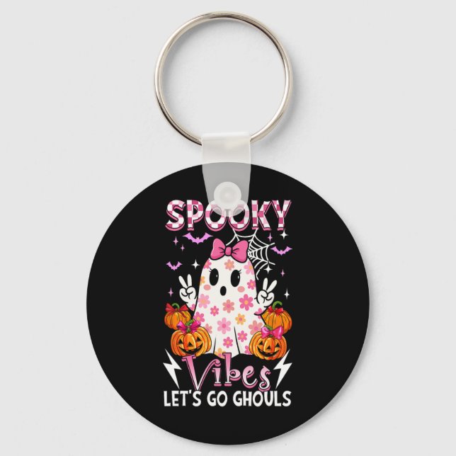 Llavero Halloween Ghouls Cute Boo Bow (Anverso)