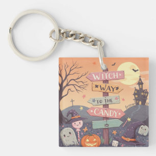 Llavero Halloween Girly - Camino de bruja al dulce