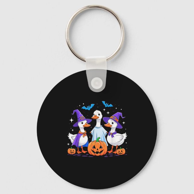 Llavero Halloween Goose Ghost Pumpkin Witch Costume Soky F (Anverso)