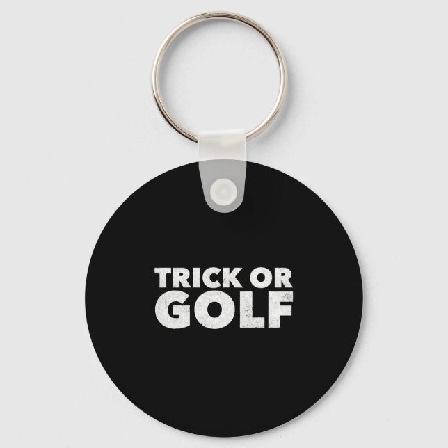 Llavero Halloween Gracioso De Trick O Golf (Anverso)