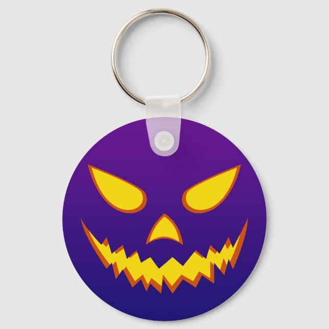Llavero Halloween Grinning Face Jack o Lantern Pumpkin (Anverso)