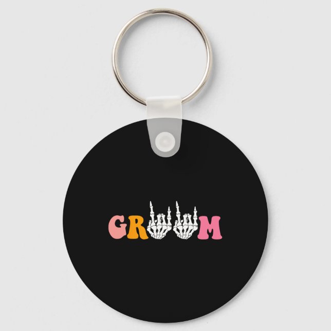 Llavero Halloween Groom Bride Skeleton Boda Bachel (Anverso)