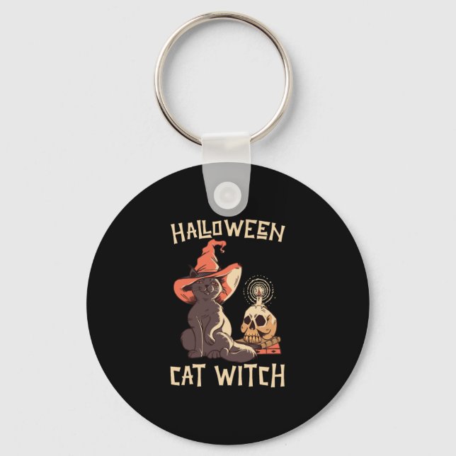 Llavero Halloween Halloween Cat Witch (Anverso)