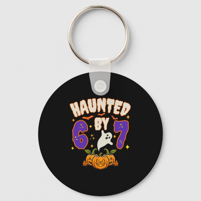 Llavero Halloween Haunted 67 Number 67 Six Seven Meme Funn (Anverso)