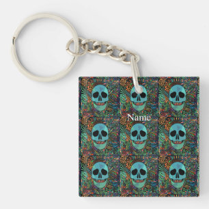 Llavero Halloween Hippie Skull Thunder_Cove