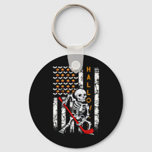 Llavero Halloween Hockey Bandera de Estados Unidos