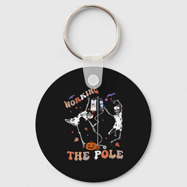 Llavero Halloween Icu Er Nurse Working The Le Skeleton Dan (Anverso)