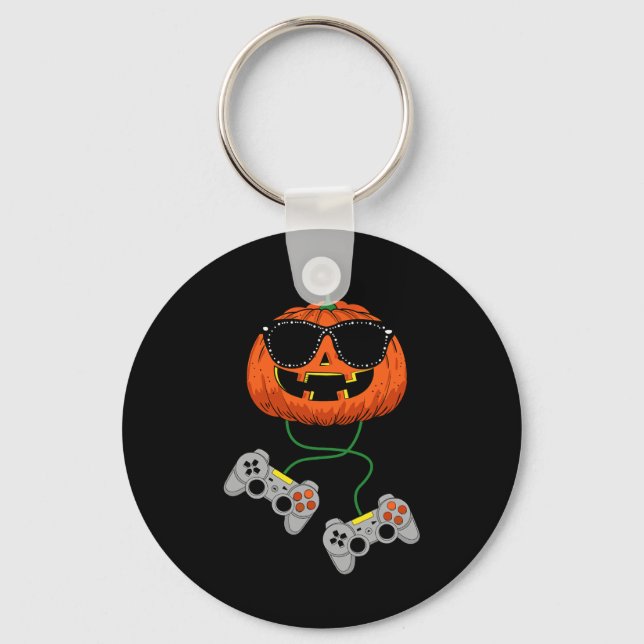 Llavero Halloween Jack O Lantern Gamer Niños Hombres Diver (Anverso)