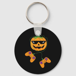 Llavero Halloween Jack O Lantern Gamer Niños Hombres Graci