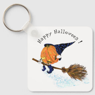 Llavero Halloween Keychain Gift Witch Pumpkin Flying - Div