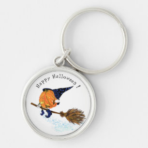 Llavero Halloween Keychain Witch Pumpkin Flying Broom