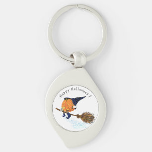 Llavero Halloween Keychain Witch Pumpkin Flying Broom
