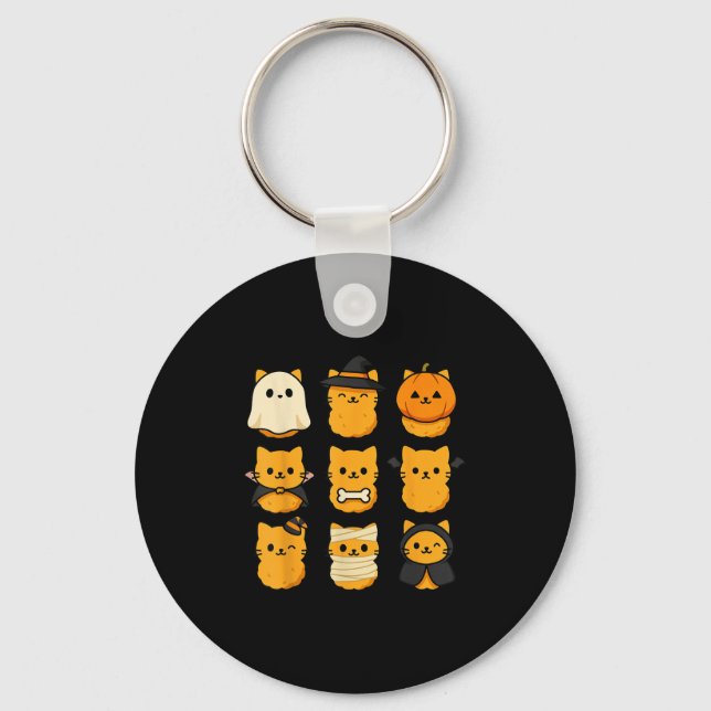 Llavero Halloween Kitten Nuggets Food Pun Cat Lover  (Anverso)