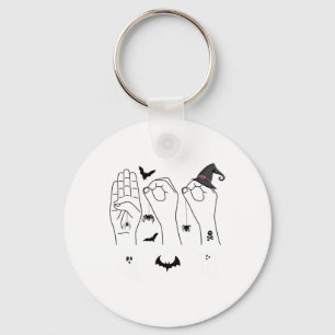Llavero Halloween Lenguaje De Rótulo A Mano Orgullo Sordo 