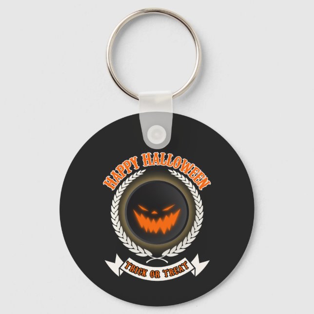 Llavero Halloween Malvado Cara de calabaza Noche de fantas (Anverso)
