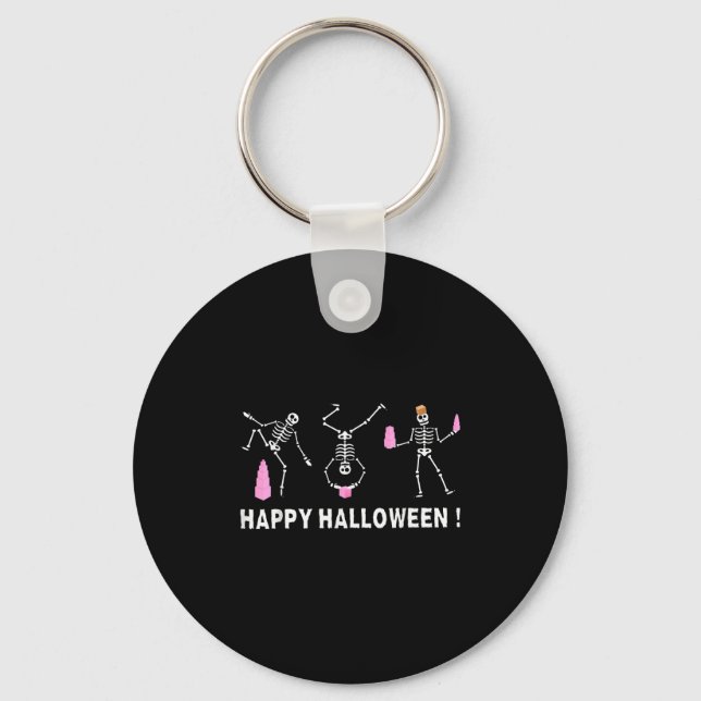 Llavero Halloween Montessori Teacher Skeleton Dancing Educ (Anverso)