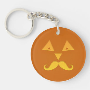 Llavero Halloween Mustache Calabaza