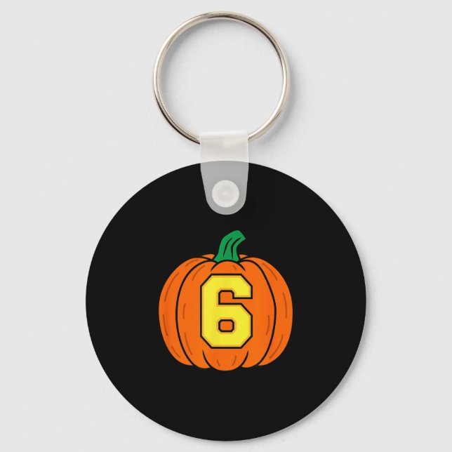 Llavero Halloween Number 6 Pumpkin Costume  (Anverso)