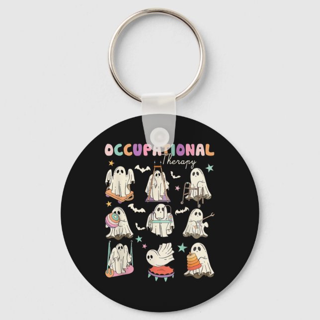 Llavero Halloween ocupacional terapista (Anverso)
