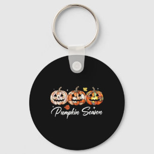 Llavero Halloween Patchwork Calabaza estética de caída