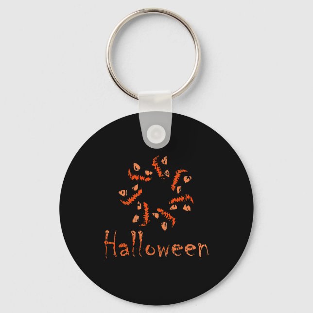 Llavero Halloween peligroso, feliz halloween (Anverso)