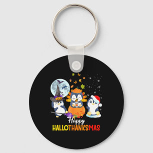 Llavero Halloween Penguin Feliz Navidad Feliz Hallogracias