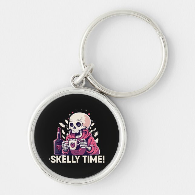 Llavero halloween pero es hora de skelly (Frente)