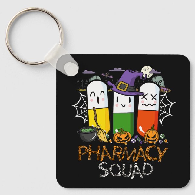 Llavero Halloween Pharmacy Squad PIlls Farmacéutico (Anverso)