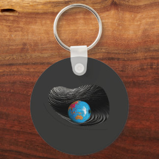 Llavero Halloween Planeta Negro y Azul