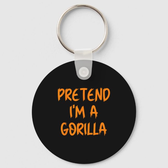 Llavero Halloween Pretend I'm A Gorilla Costume Lazy Kids  (Anverso)