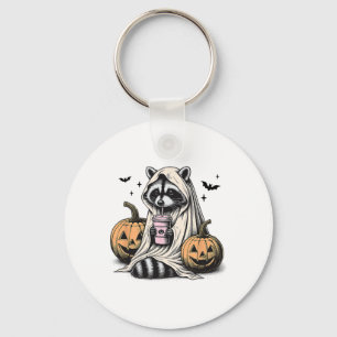 Llavero Halloween Raccoon Ghost