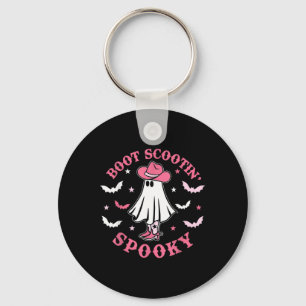 Llavero Halloween Rosa Occidental Cowboy Ghost Boot Scooti