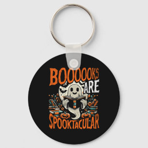 Llavero Halloween Shirl Book Lover Design Ghost con libros