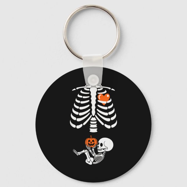 Llavero Halloween Skeleton Baby Rib Cage Maternity Pregnan (Anverso)