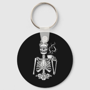 Llavero Halloween Skeleton Coffee Funny Costume Mamá Mujer